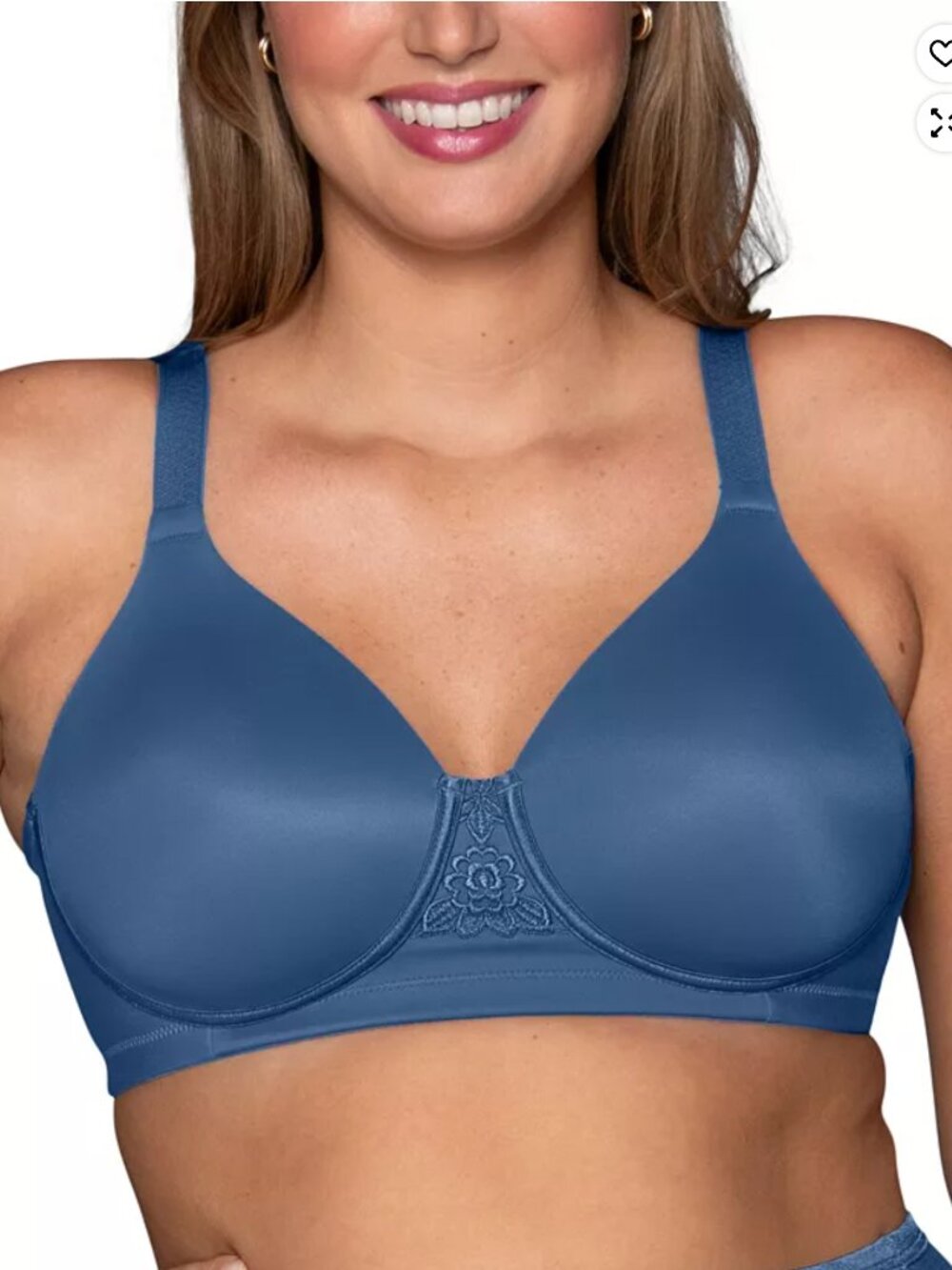 Vanity Fair Full Figure Beauty Back Smoother Wireless Bra 71380 Future Dusk